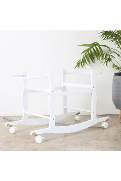سرير موسى قطن فان مومنت، 76×42×76 سم، بعجلات - ابيض product image 4
