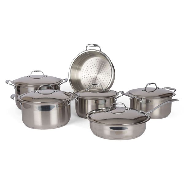 طقم قدور استيل روكي، 11 قطعه - فضي product image