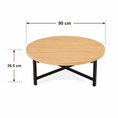طقم طاولات خشب MDF و معدن، 5 قطع - اسود بني product image 3