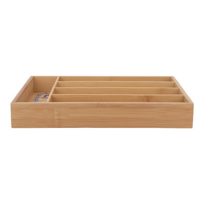 ستاند ملاعق خشب السيف غاليري، 35x25x5 سم، 5 خانات، نقش أزرق - بني product image 3