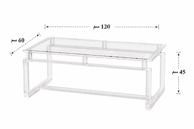 طقم طاولات اكريلك، 5 قطع - شفاف product image 3