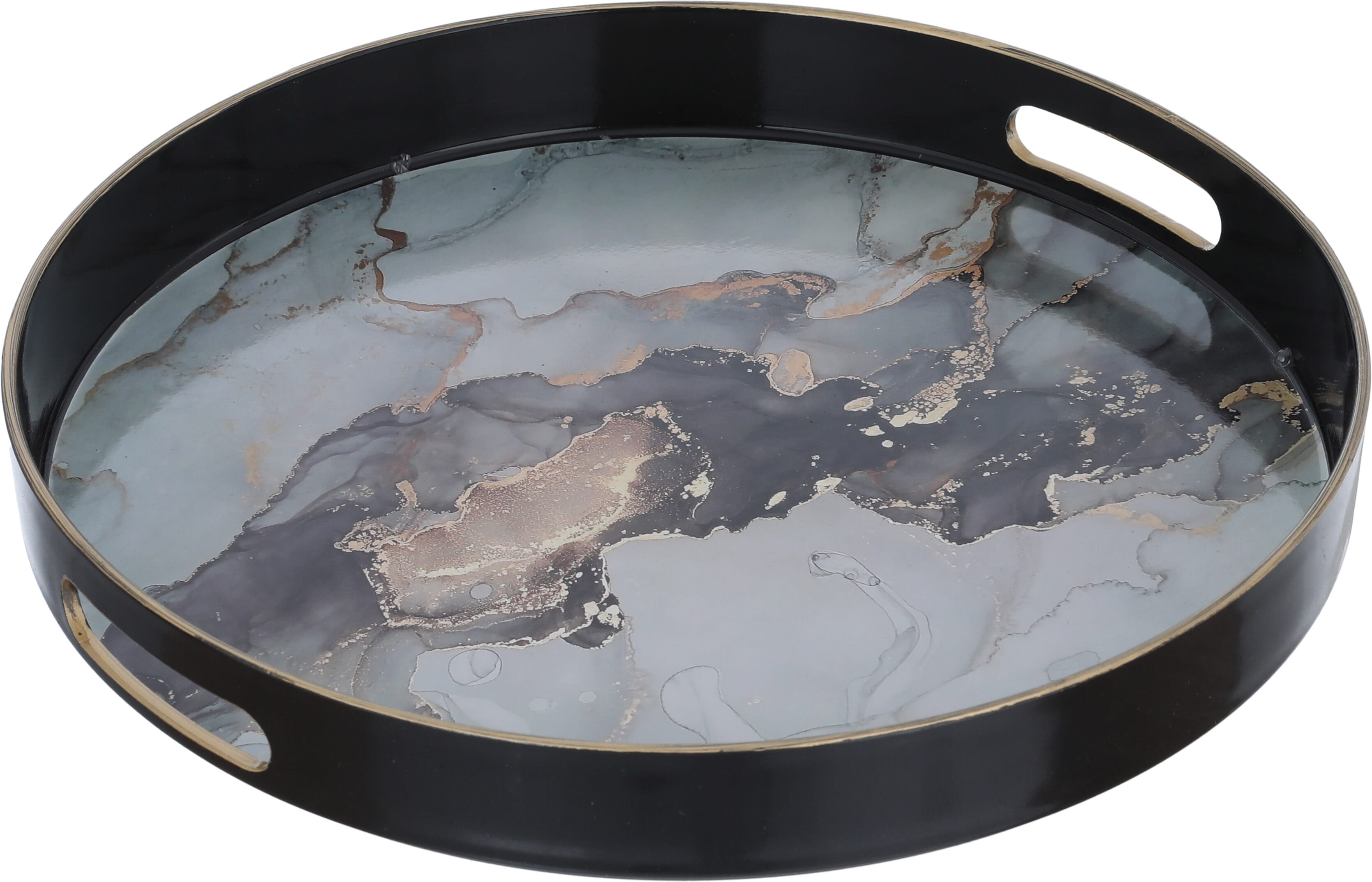 طوفرية تقديم دائري فايبرك السيف غاليري، 33×33×4.3 سم  - متعدد الألوان product image 2