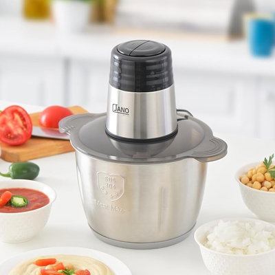 مفرمة كهربائية جانو، 500 واط، 3 لتر، JN02401 - اسود فضي product image 4