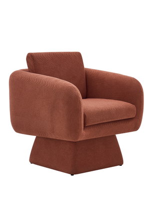 كرسي مودرن خشب MDF، 80×52×48 سم، قماش شانيل - برتقالي product image 2