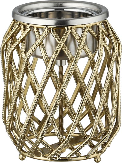 Al Saif Gallery Stainless Steel Incense Burner, 14x14x26 cm, Base - Silver Gold product image 1