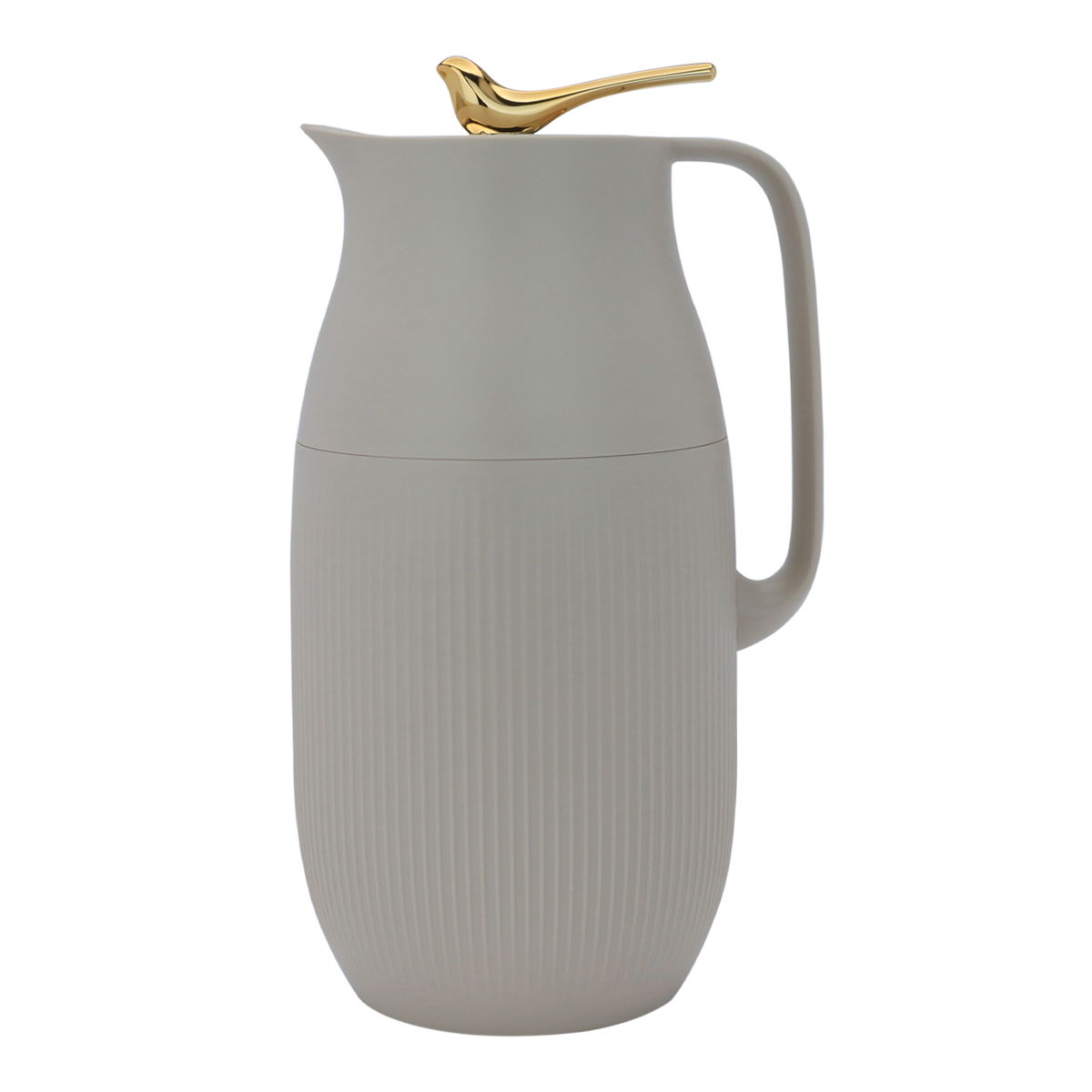 Al Saif Gallery Royal 6 thermos, 1.6 liters, glass inner container, plastic outer shell - beige product image