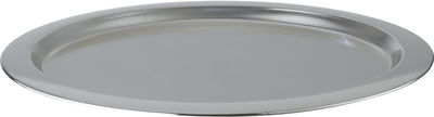 صحن تقديم ستانلس استيل مؤسسة التاج المنزلية، 37.5 سم، دائري، غطاء اكرليك - فضي شفاف product image 2