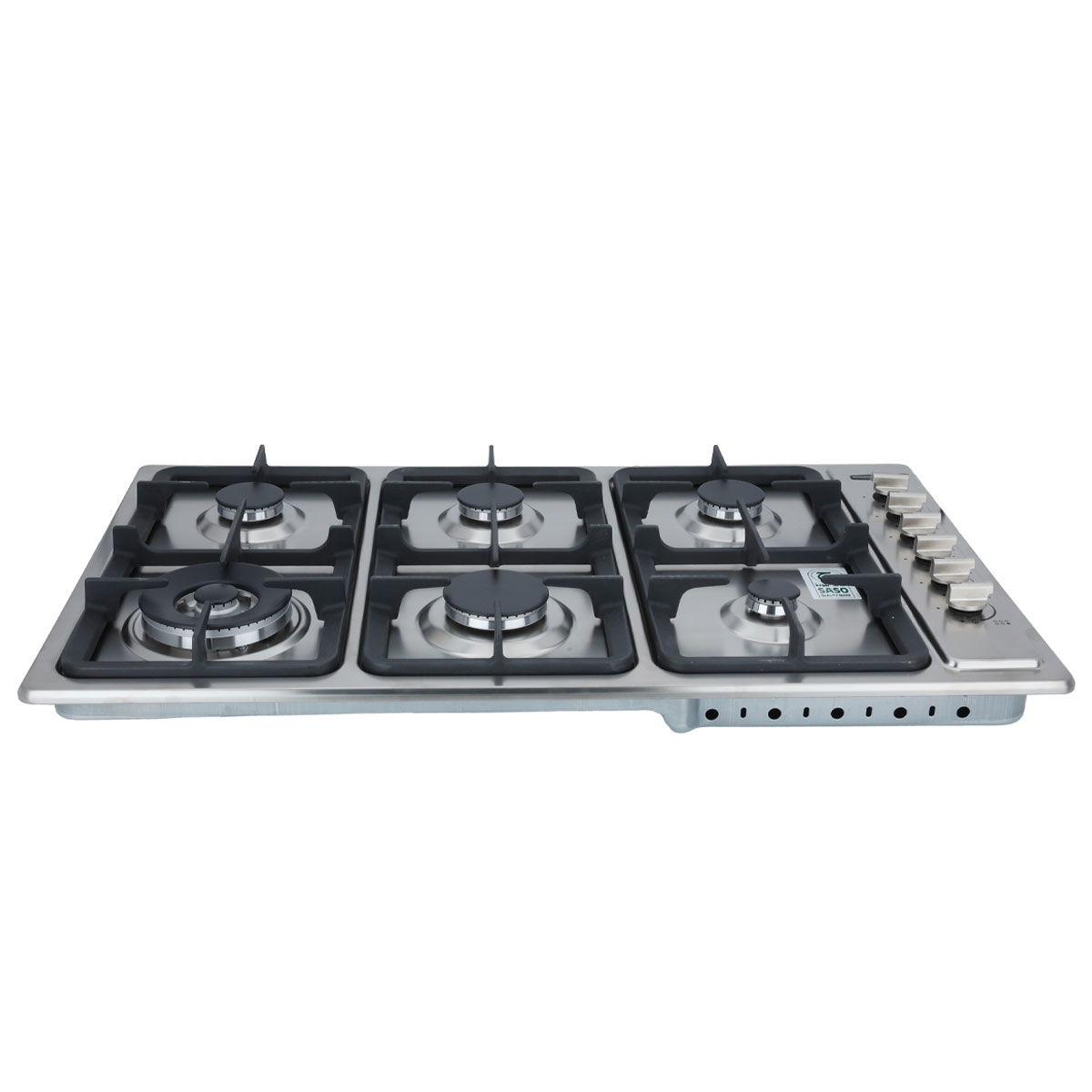 موقد غاز مدمج كلفيناتور، 6 شغلات، استيل، 90 سم، JAH166KL2G9S008 - رمادي product image