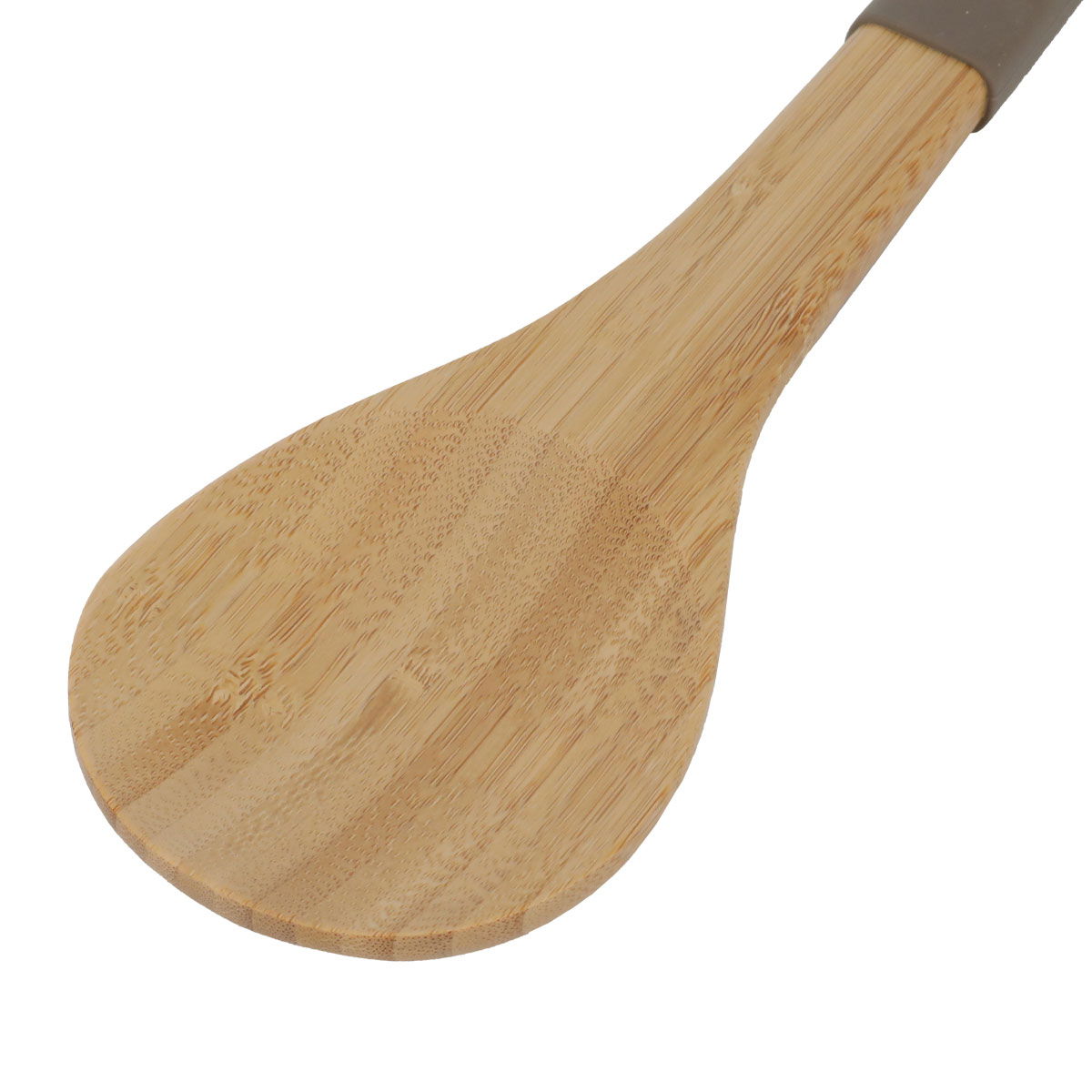 Alsaif Gallery Wooden Ladle, Silicone Handle - Wooden product image 3