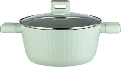 Robust Aluminum Cookware Set, 9 Pieces, Glass Lid - Light Green product image 2