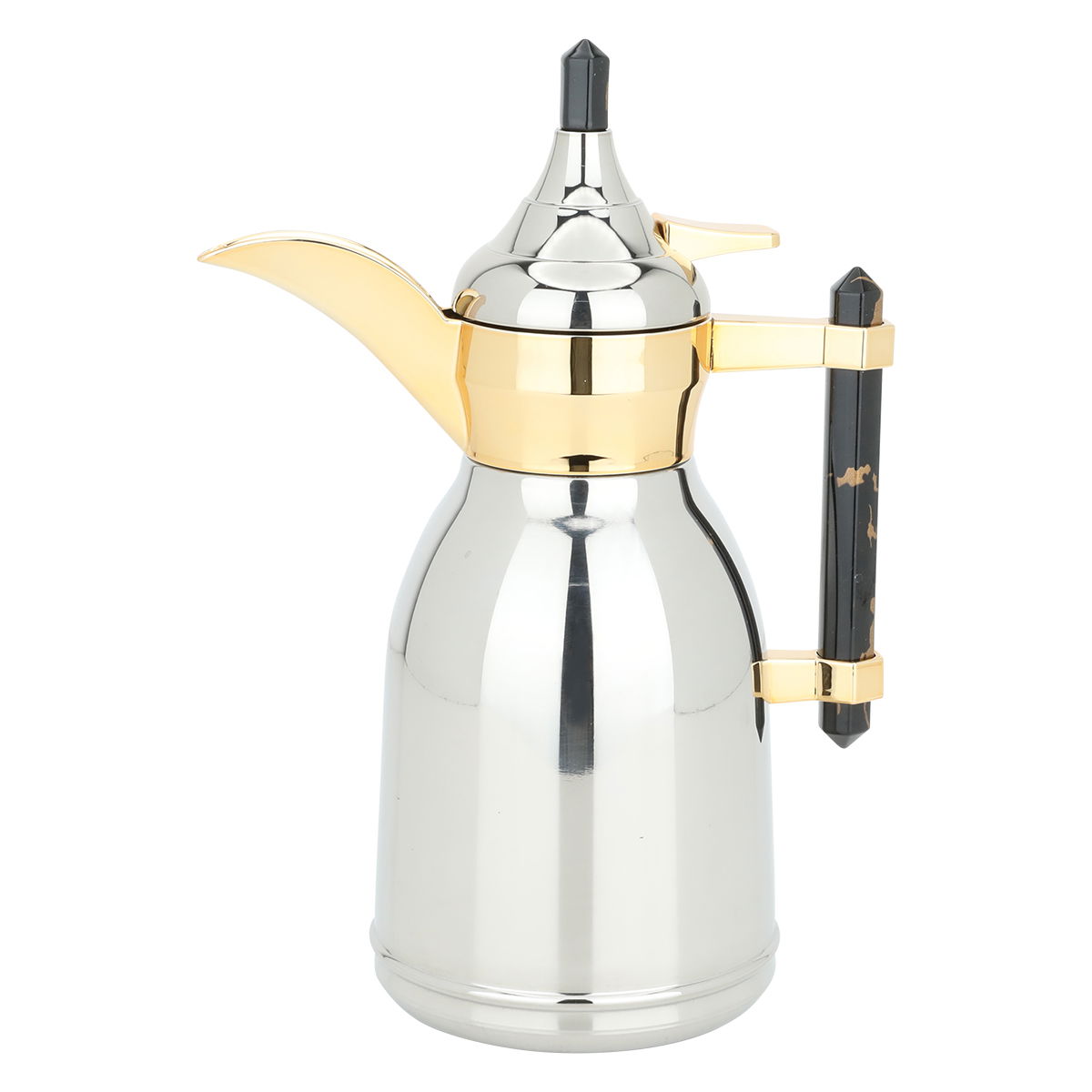 Dallah Shahad Steel Al Saif Gallery, 0.6 liters - silver black product image
