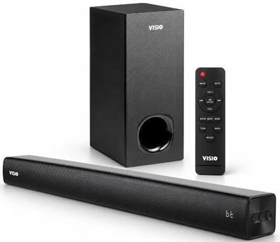 ساوند بار لاسلكي فيسيو، 60 واط، 2 قناة، مضخم صوت، يدعم البلوتوث، ريموت كنترول، VSB210 - اسود product image 1