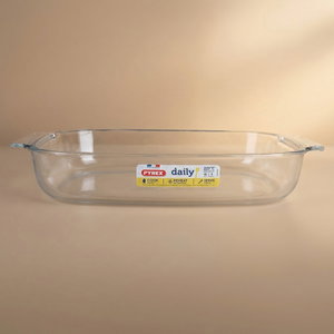 صينية فرن زجاج بايركس، 38×25 سم، 3.7 لتر، فرنسي - شفاف product image