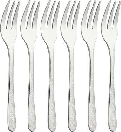 طقم شوك حلا ستانلس ستيل السيف غاليري, 6 قطع، منقوش - فضي product image 1