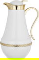 Al Saif Gallery Nouf thermos set, 0.7 / 1 liter, 2 pieces, thermal glass inner container, stainless steel outer shell - golden white product image 6