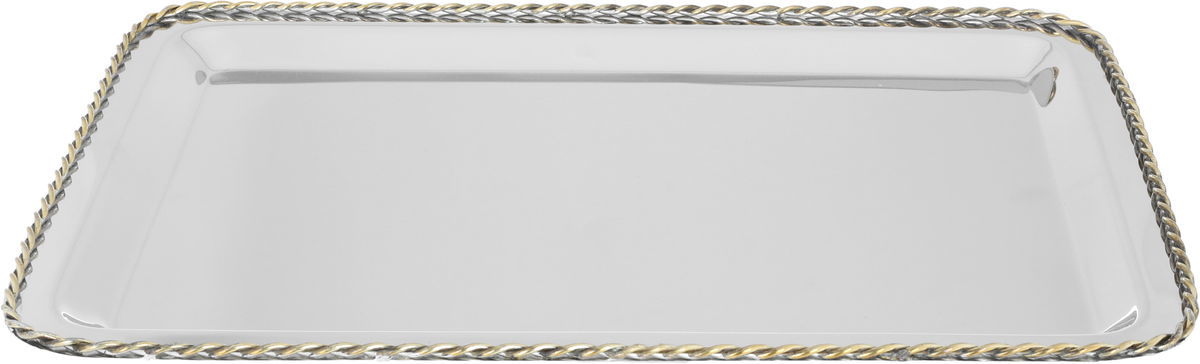 صينية تقديم أستيل السيف غاليري، 45×32×2.5 سم، مستطيل - فضي product image 1