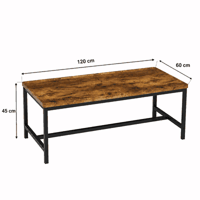 طقم طاولات خشب MDF و معدن، 5 قطع - اسود بني product image 4