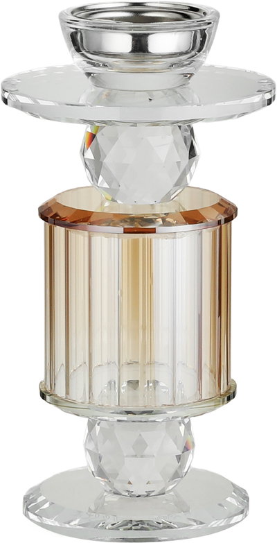 مبخرة زجاج السيف غاليري، 9.5x9.5x25 سم - شفاف عسلي product image 2