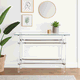 مدخل استقبال اكريليك زجاج، 80×140×40 سم - فضي شفاف product image 2