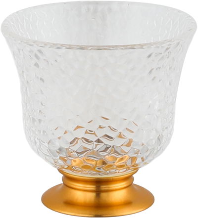 طقم فناجين قهوة عربي مع صحون زجاج امبير، 12 قطعة، 80 مل، قاعدة ذهبي - شفاف product image 2