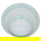 طقم سفرة بورسلان السيف غاليري، دائري، نقش أخضر فاتح، 86 قطعة - أبيض product image 3