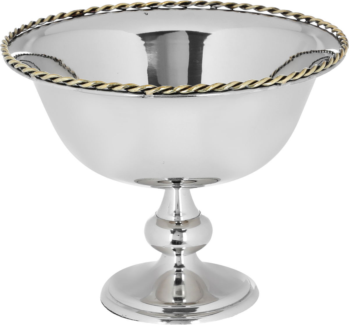 Al Saif Gallery steel serving stand, circular, base - silver product image