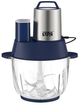 قطاعة طعام ويننج ستار، 3 لتر، 300 واط، 4 شفرات، ST-5580 - ازرق فضي product image