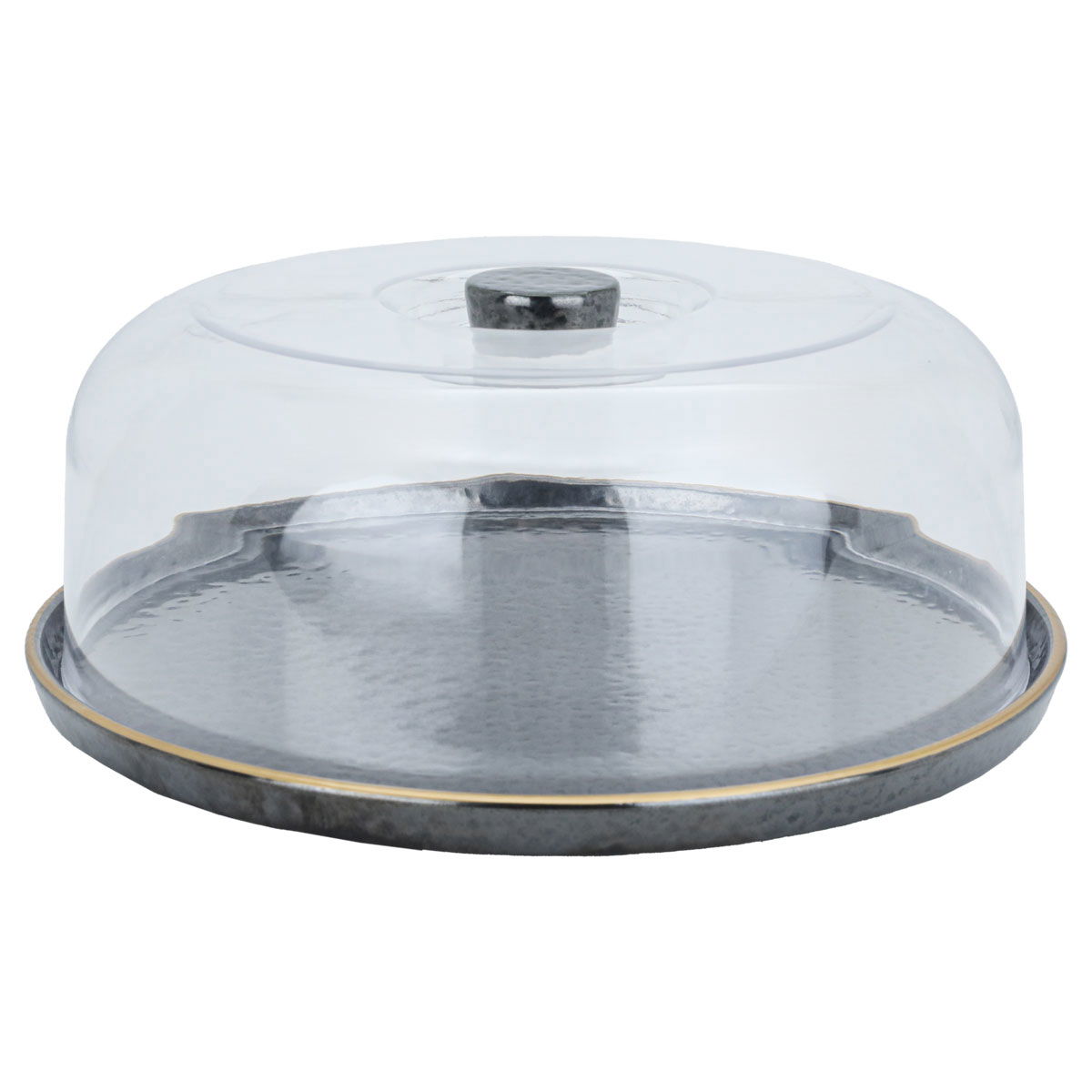 Al Saif Gallery porcelain serving plate, 28 x 28 x 11 cm, round - black product image 1