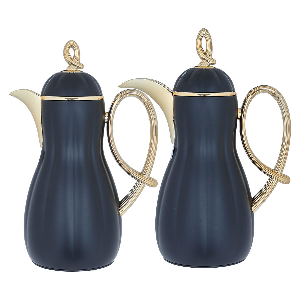 Al Saif Gallery Arwa thermos set, 1/1 liter, thermal glass inner container, plastic outer shell - black product image