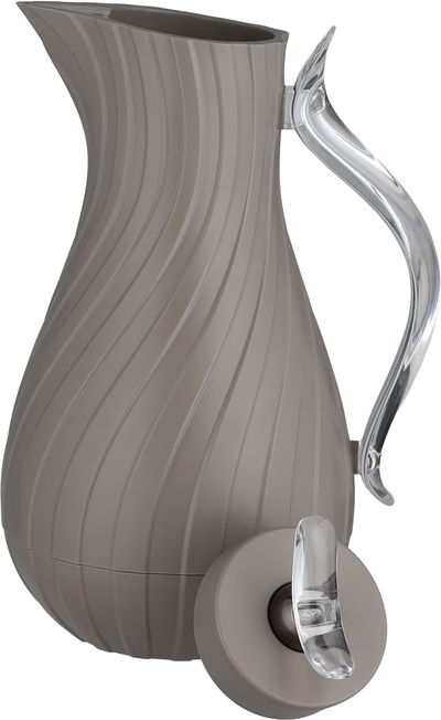 ترمس ليال جلوري، 1 لتر، خامة داخلية زجاج، يد شفاف، غطاء ضغاط - كابتشينو product image 5