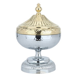 Al Saif Gallery steel plate, 16 cm, base, gold-silver cover product image