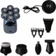 Shenb Rotary trimmer for baldness, 5 heads, 5 attachments, 2-hour Type-C charging, guide combs, LED display, base, carrying case, SH2223 - Silver product image 3