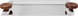 TofariaAl Saif Gallery steel presentation, 50.5 x 26 x 3.5 cm, rectangle, wooden handle - silver product image 1