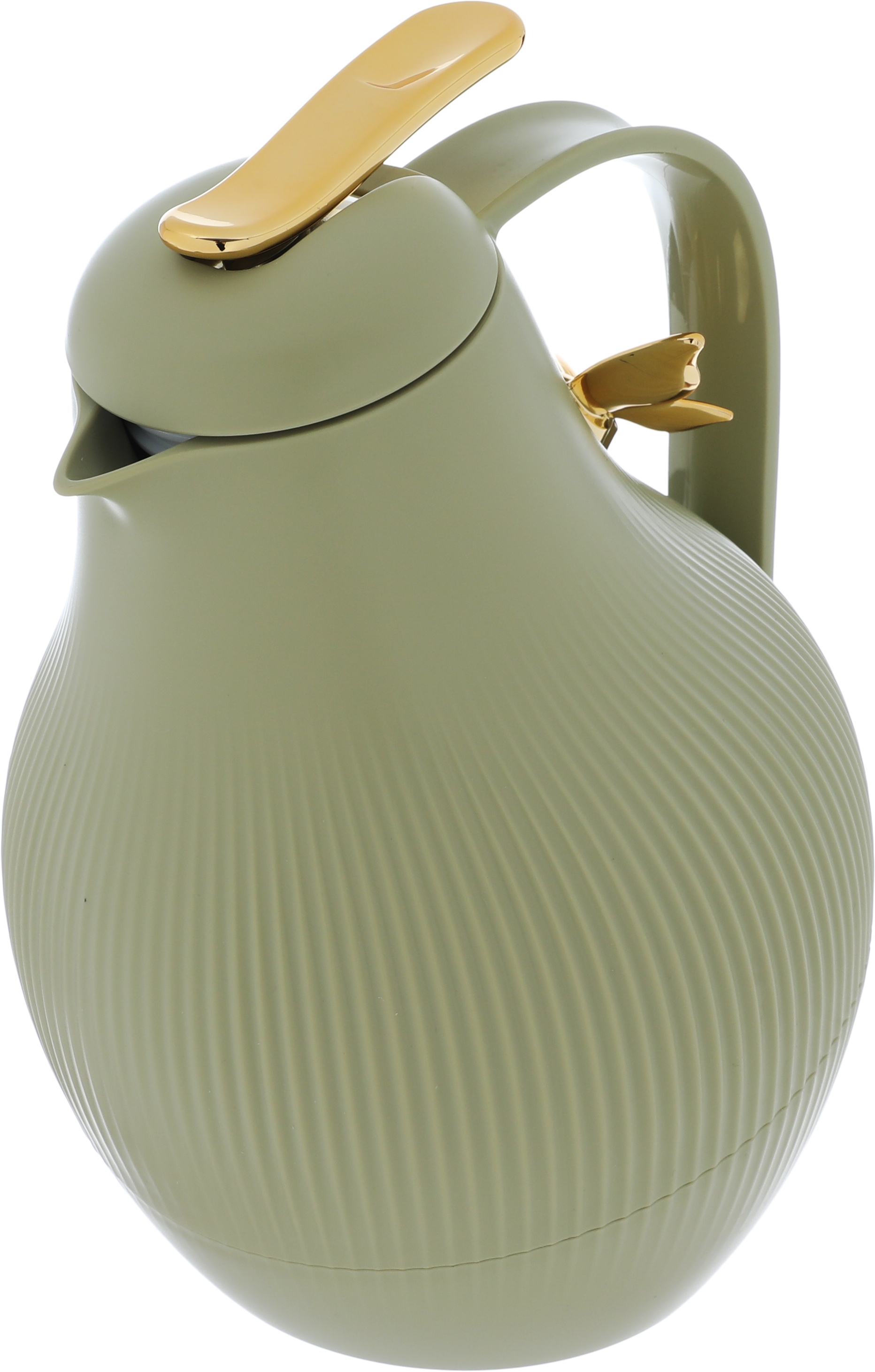 Al Saif Gallery Dora thermos, 1 liter, golden butterfly, thermal glass inner shell, plastic outer shell - green product image 4