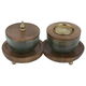 Al Saif Gallery glass incense burner set, wooden round toferia - brown product image 1