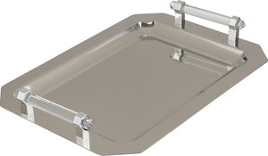 طقم طوفريات ستانلس استيل السيف غاليري، 3 قطع، مستطيل، يد شفاف - فضي product image 2