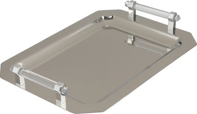 طقم طوفريات ستانلس استيل السيف غاليري، 3 قطع، مستطيل، يد شفاف - فضي product image 2