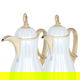 Al Saif Gallery Arwa thermos set, 1/1 liter, thermal glass inner container, plastic outer shell - golden white product image 3