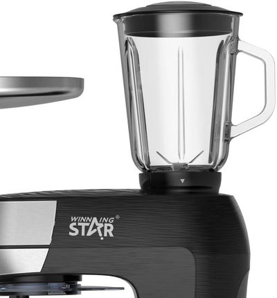 محضرة طعام ويننج ستار، 5 لتر، 2000 واط، 6 سرعات نبض، ST-5305 - فضي اسود product image 2