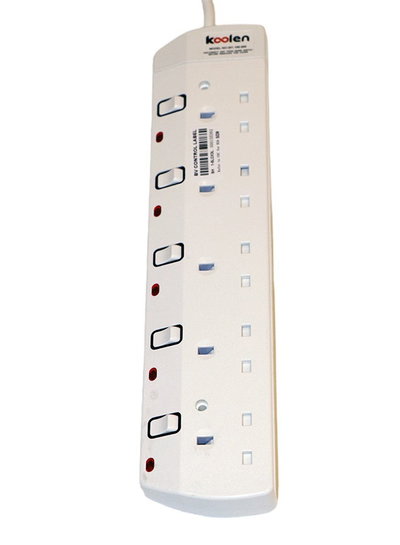 وصلة كهربائية كولن، 3250 واط، 5 مخارج، 3 متر، 301100007 - ابيض product image 4
