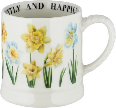 Al Saif Gallery Porcelain Mug, 380 ml, Yellow Rose Design - White product image 2