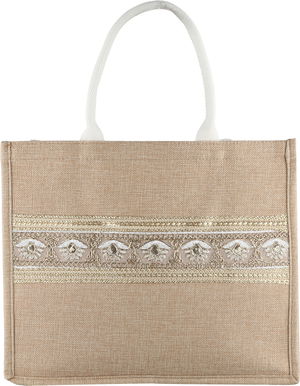 شنطة ترامس قماش السيف غاليري، 38×19×31 سم، مربع - بيج product image