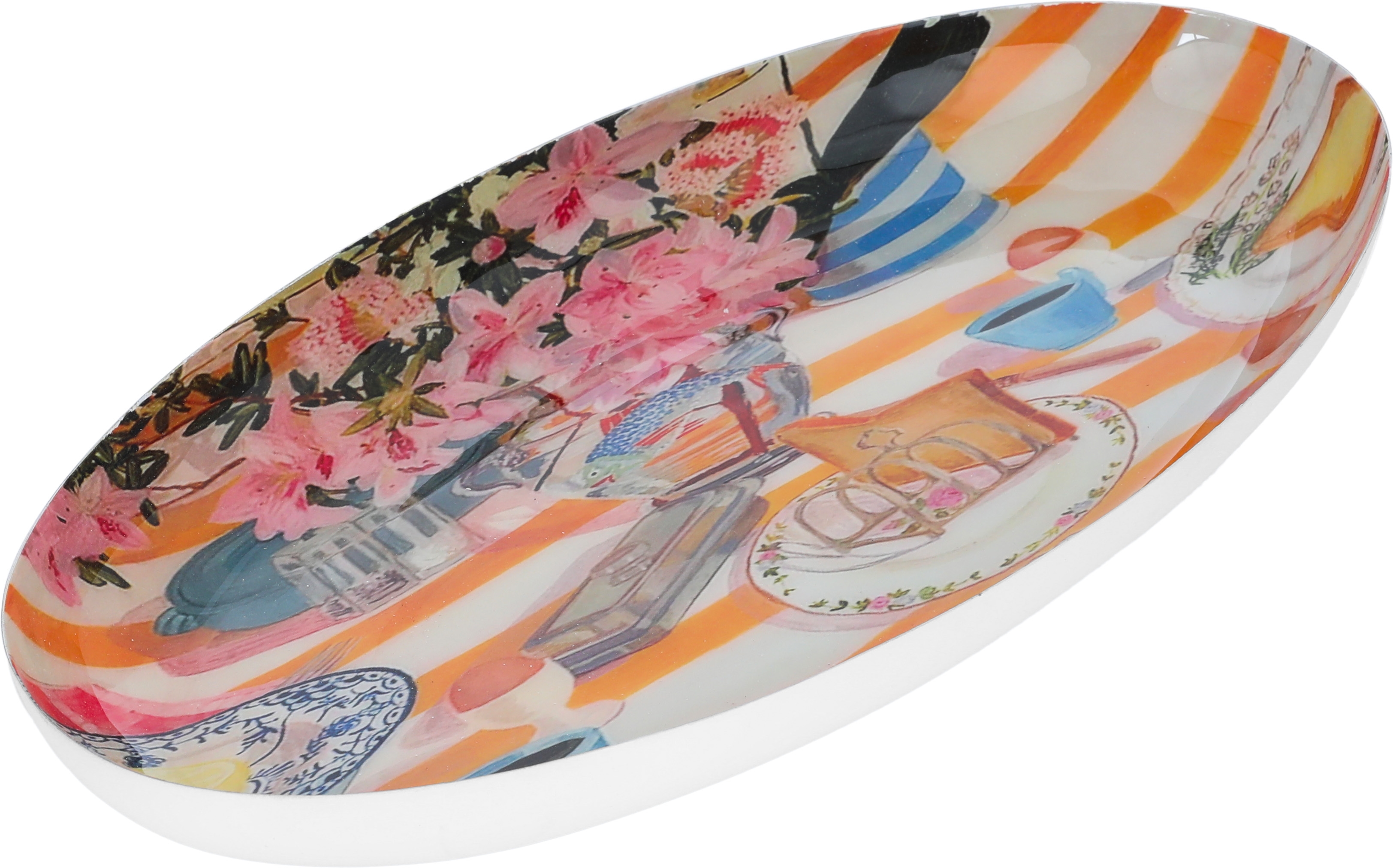 صحن تقديم استيل السيف غاليري، 40.5×20×4 سم، بيضاوي - متعدد الألوان product image 2