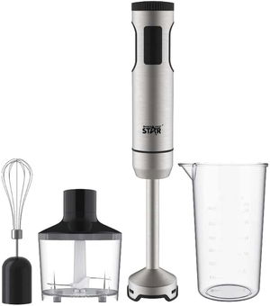 خلاط يدوي ويننج ستار، 1000 واط، 4×1، ST-6500 - فضي اسود product image