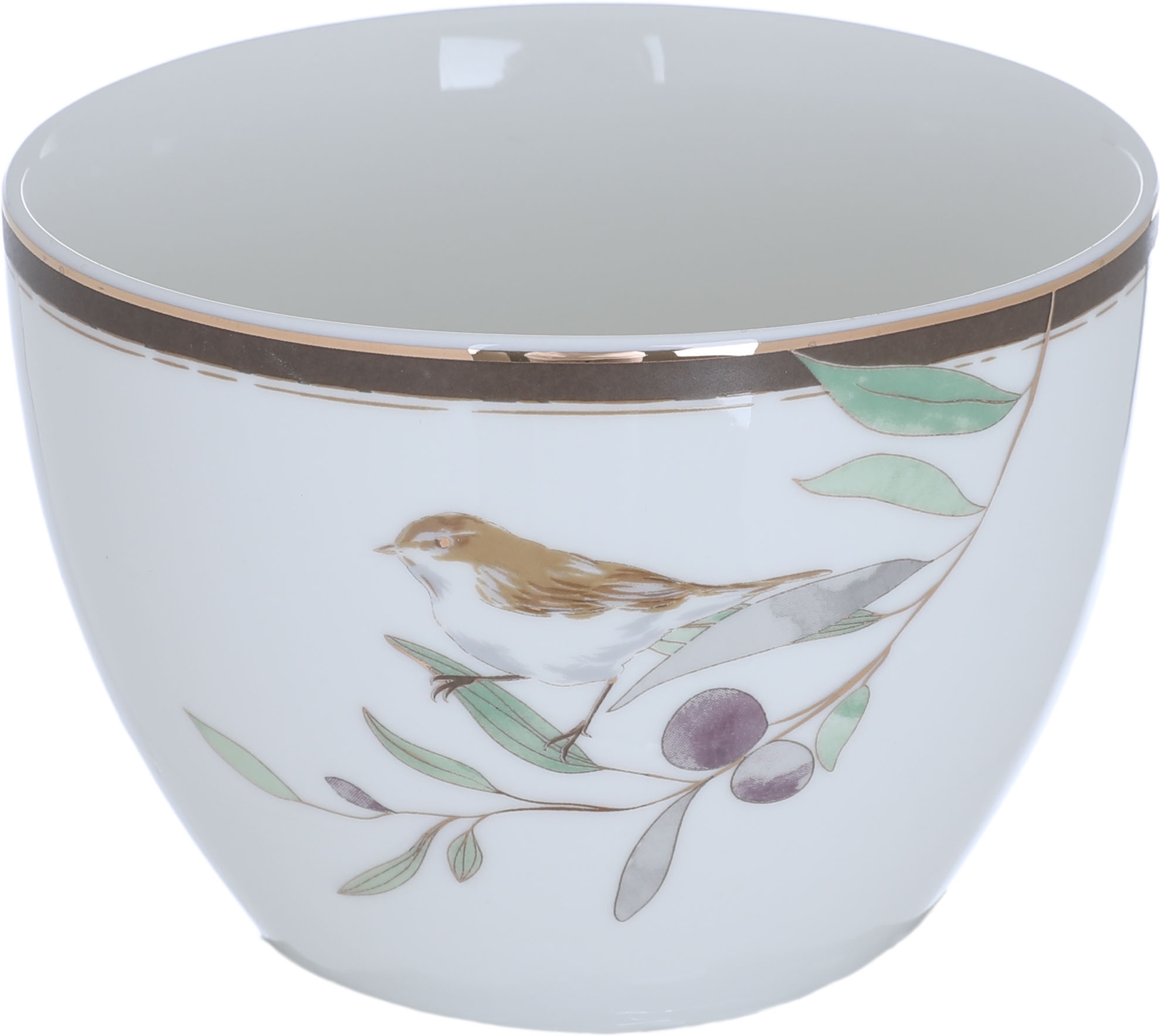 Al Saif Gallery porcelain soup bowls serving set, bird pattern, 4 pieces - white product image 5