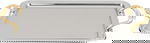 Al Saif Gallery 3-Piece Stainless Steel Toothbrush Set with Gold Handle, Rectangular - Silver product image 3