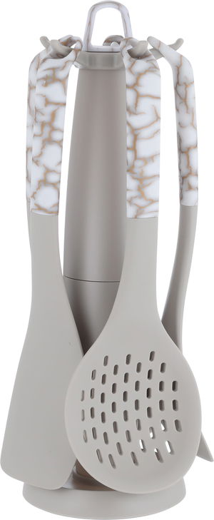 طقم ملاعق طبخ سيلكون السيف غاليري، 6 قطع - رمادي product image