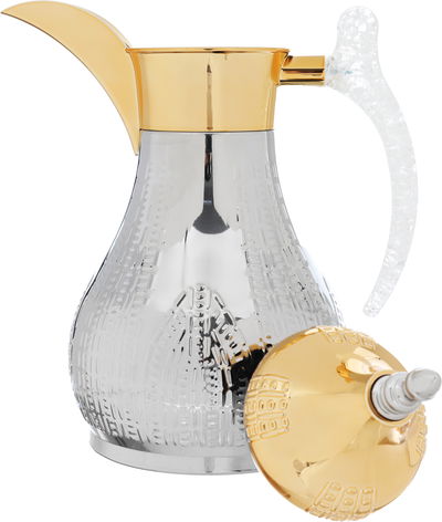 Al Saif Gallery Haila Thermos, 0.7 litres, transparent handle, steel inner case, steel outer body - silver product image 3