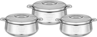 Maxima Hilux Food Container Set, 3 Pieces - Silver product image 1