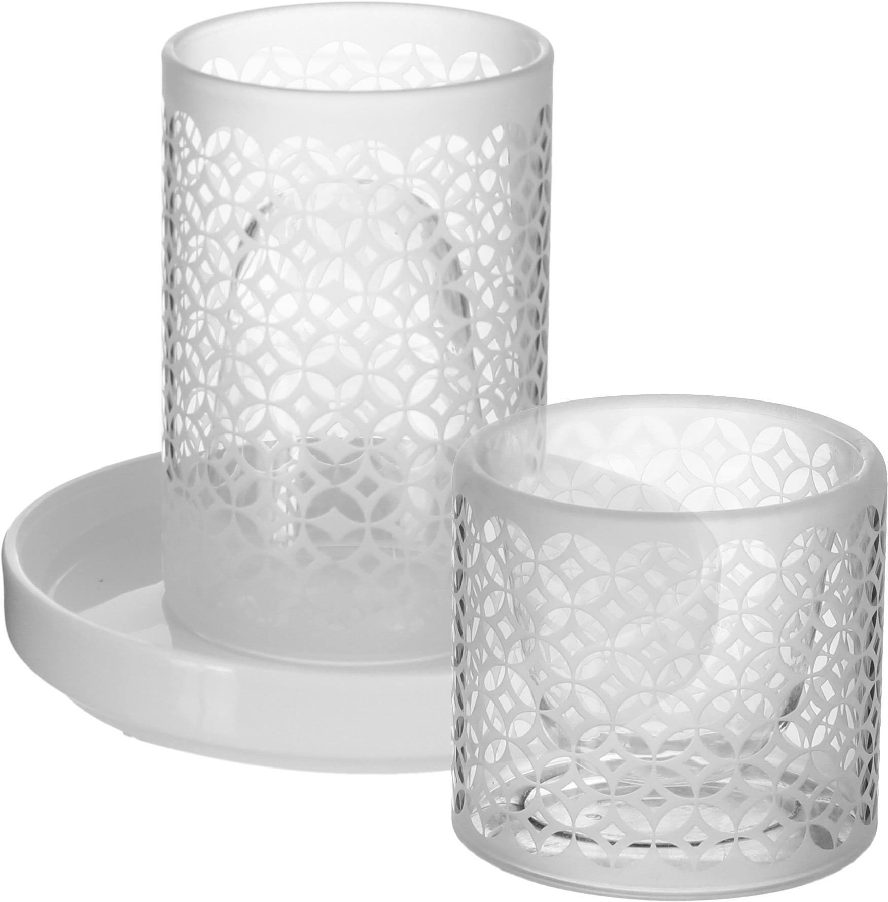 طقم تقديم استكانات و فناجين زجاج السيف غاليري، 18 قطعة مع صحون - شفاف product image 1